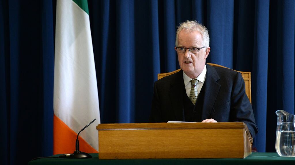 Judge Peter Charleton attends a Charleton tribunal event at Dublin Castle in February 2017. File photograph: Dara Mac Dónaill/The Irish Times