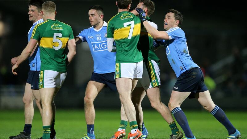 Dublin equalled the 84-year old record unbeaten run of Kerry in March’s over-wrought league meeting in Tralee. Photograph: Cathal Noonan/Inpho