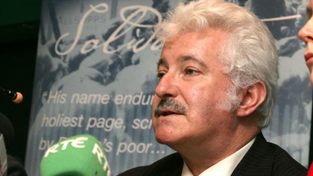 Manus O’Riordan at a Siptu press conference in 2008. Photograph: Cyril Byrne