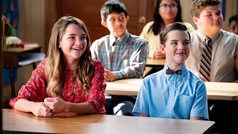 Raegan Revord, and Iain Armitage in Young Sheldon