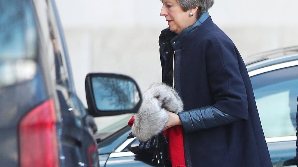 Theresa May is the stuffed remnant of a once-optimistic prime minister, helpless in the midst of anarchic cacophony. Photograph: Hannah Mckay/Reuters
