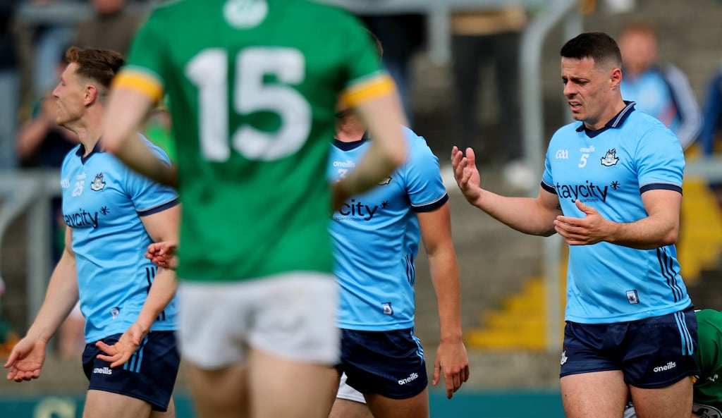 Brian Howard (right) and his Dublin teammates will have had some honest words during analysis of the Leinster semi-final defeat to Meath. Photograph: Ryan Byrne/Inpho
