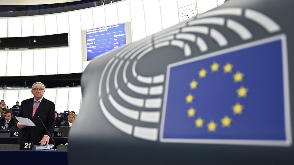 European Commission president Jean-Claude Juncker: no discussions on future relations until sufficient progress made on ensuring an orderly British withdrawal. Photograph: Patrick Hertzog/AFP/Getty Images