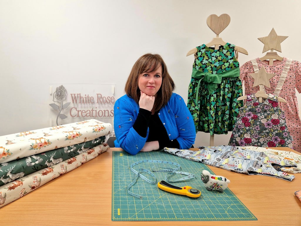 Siobhán Leigh is the founder of Mayo-based White Rose Creations, a sustainable clothing business that uses natural cottons and jerseys to make clothes that last