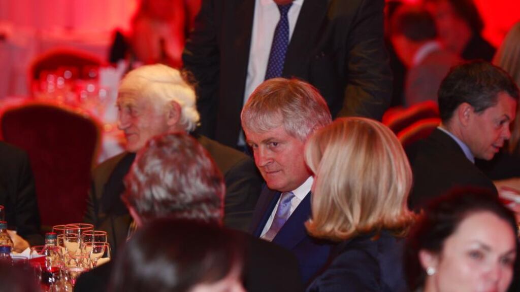 Denis O’Brien listens as former US president Bill Clinton delivers the Ray Murphy Memorial lecture at an evening event organised by the Forum on Philanthropy and Philanthropy Ireland last month: “Would the One Percent Difference campaign not serve us all better by promoting a culture that was better disposed to paying tax?” Photograph: Alan Betson