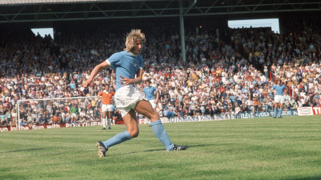 Manchester City great Colin Bell died aged 74 on Tuesday afternoon. File photograph: Getty Images
