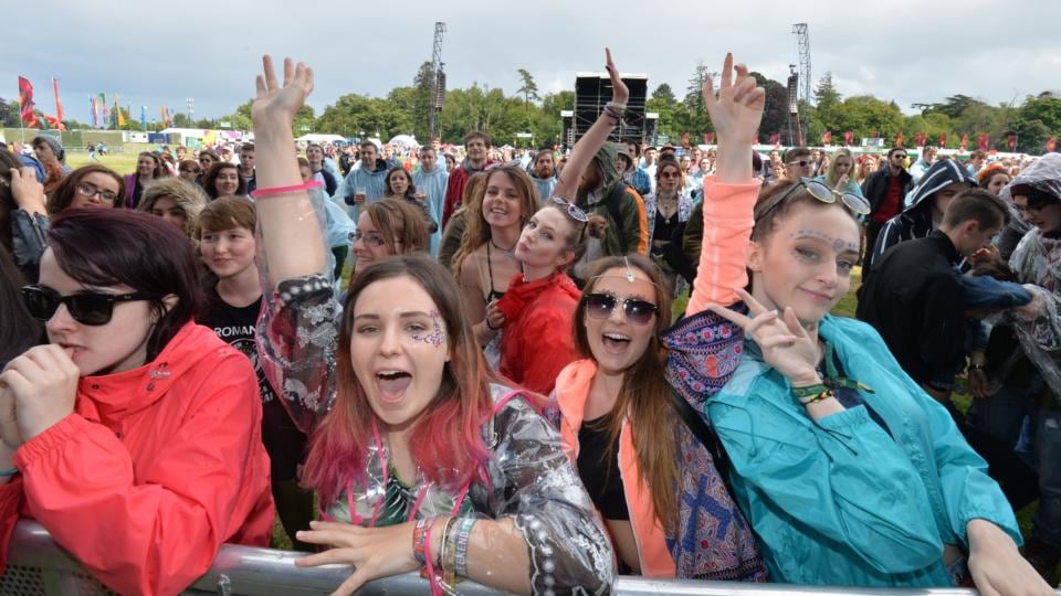 Sophie and Rebecca Popplewell from Wexford enjoying the Longitude music festival at Marlay Park on Friday, July 17th, 2015. Photograph: Alan Betson/The Irish Times
