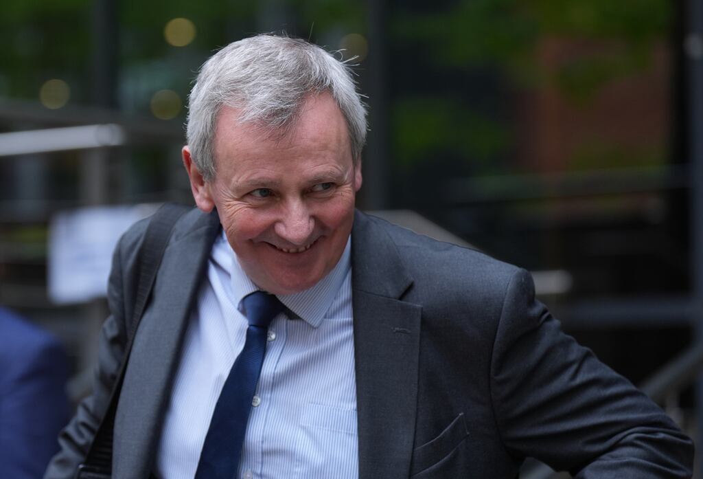Richard Pengelly, the former permanent secretary for Northern Ireland's Department of Health, leaves the inquiry's sitting in Belfast on Tuesday. Photograph: Niall Carson/PA Wire