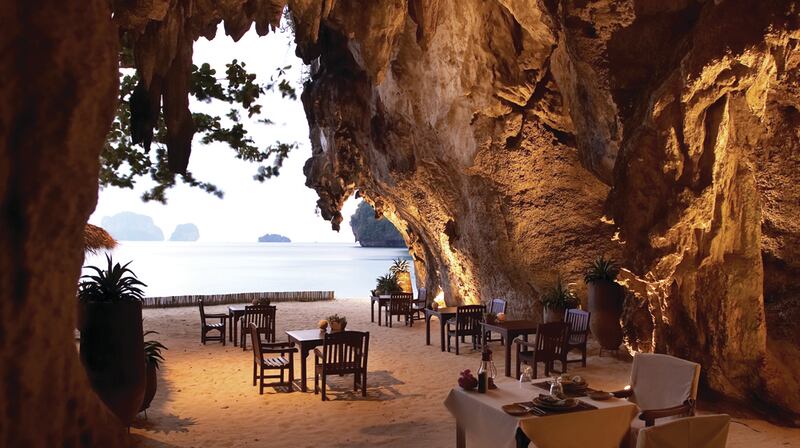 Experience sensational dining with magnificent views in Krabi, including at The Grotto in Rayavadee, an Oroko partner resort