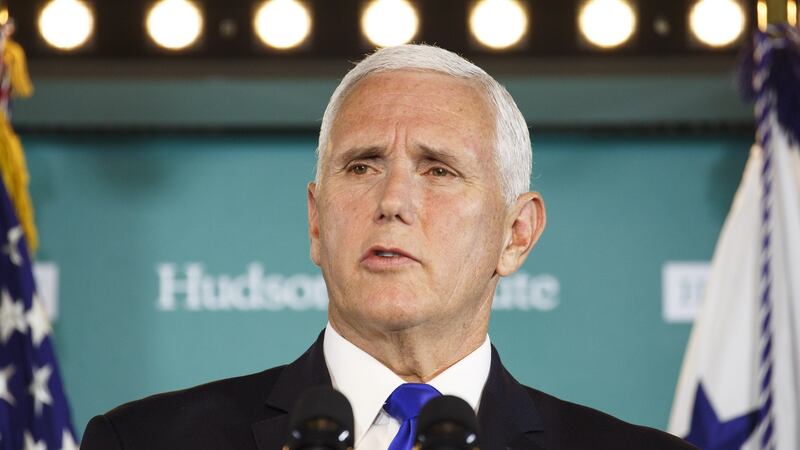 US vice president Mike Pence laid out allegations of Chinese election interference in a harshly worded speech on Thursday. Photograph: Joshua Roberts/Bloomberg