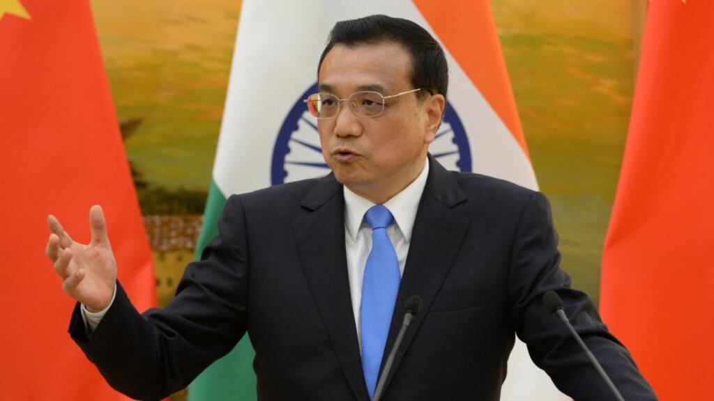 Chinese Premier Li Keqiang arrived in Ireland today for a two-day visit, during which he will hold talks with the Taoiseach and Government ministers. Photograph: Getty