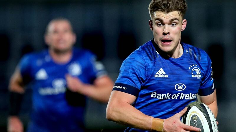 Garry Ringrose returns to the Leinster midfield for Saturday night’s Guinness Pro 14 trip to Thomond Park to take on Munster. Photograph: Ryan Byrne/Inpho