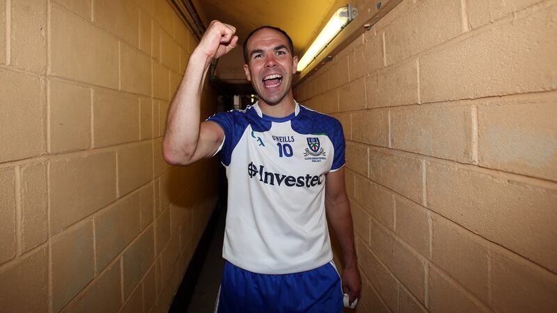 Paul Finlay after Monaghan won the 2013 Ulster final. Photograph: Donall Farmer/Inpho