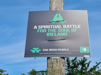 Election posters: The Irish People campaign poster.