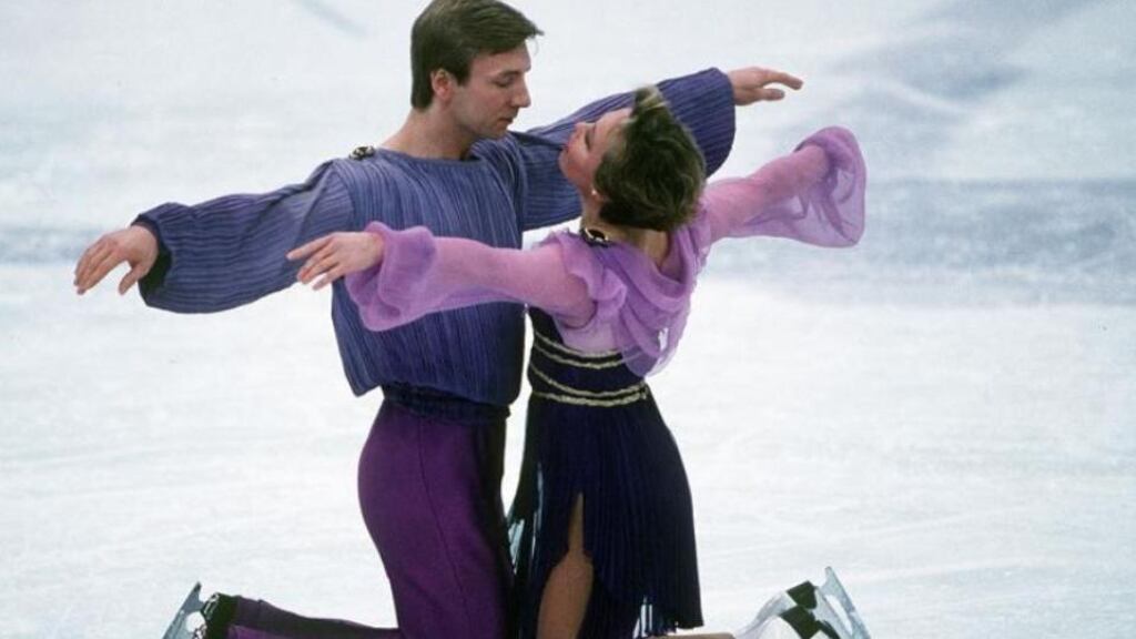 Torvill and Dean performing to Bolero in 1984