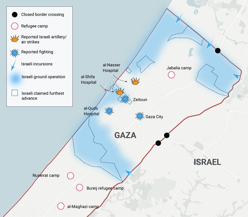 Gaza map