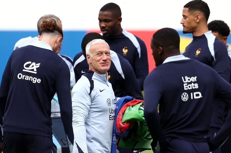 France's head coach Didier Deschamps during a training session in Paderborn, Germany on Thursday. Photograph: Franck Fife/AFP via Getty Images