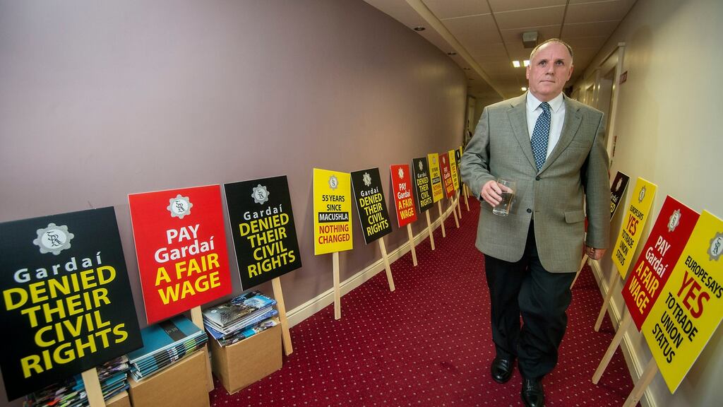 Pat Ennis general secretary of the GRA photographed at after briefing the media of their strategy regarding Garda strike action. Photograph: Brenda Fitzsimons / The Irish Times