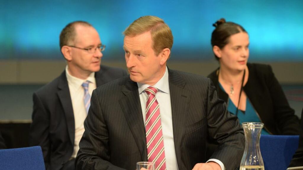 Taoiseach Enda Kenny at the National Economic Dialogue conference at Dublin Castle on Thursday. Photograph: Cyril Byrne /The Irish Times