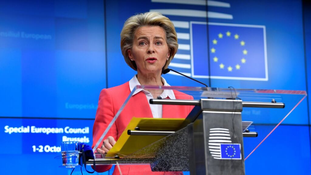 European Commission president Ursula Von Der Leyen described the European Green Deal as Europe’s “man on the moon moment”. Photograph: John Thys/EPA