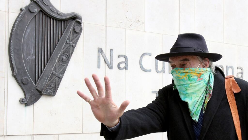 Ian Bailey arrives at the Hugh Court in Dublin ahead of his extradition hearing which began on Wednesday. Photograph: Paul Faith/Getty/AFP