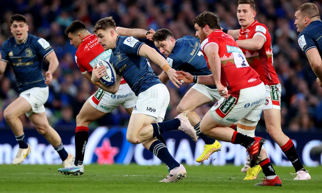 Heineken Champions Cup Quarter-Final, Aviva Stadium, Dublin 7/4/2023
Leinster vs Leicester Tigers
Leinster’s Garry Ringrose breaks free to score his sides first try
Mandatory Credit ©INPHO/James Crombie