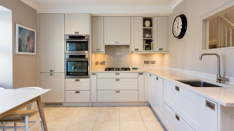 The kitchen at 19 St John’s has been moved to the front, looking out on the square