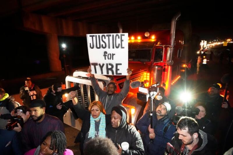 Protestors for Tyre Nichols