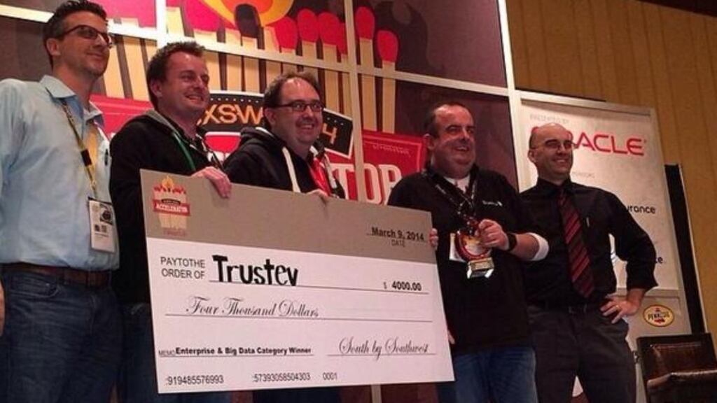 Irish firm Trustev has taken home the top prize in the startup accelerator competition at SXSW in Austin, Texas.  Photograph: @PatPhelan/Twitter