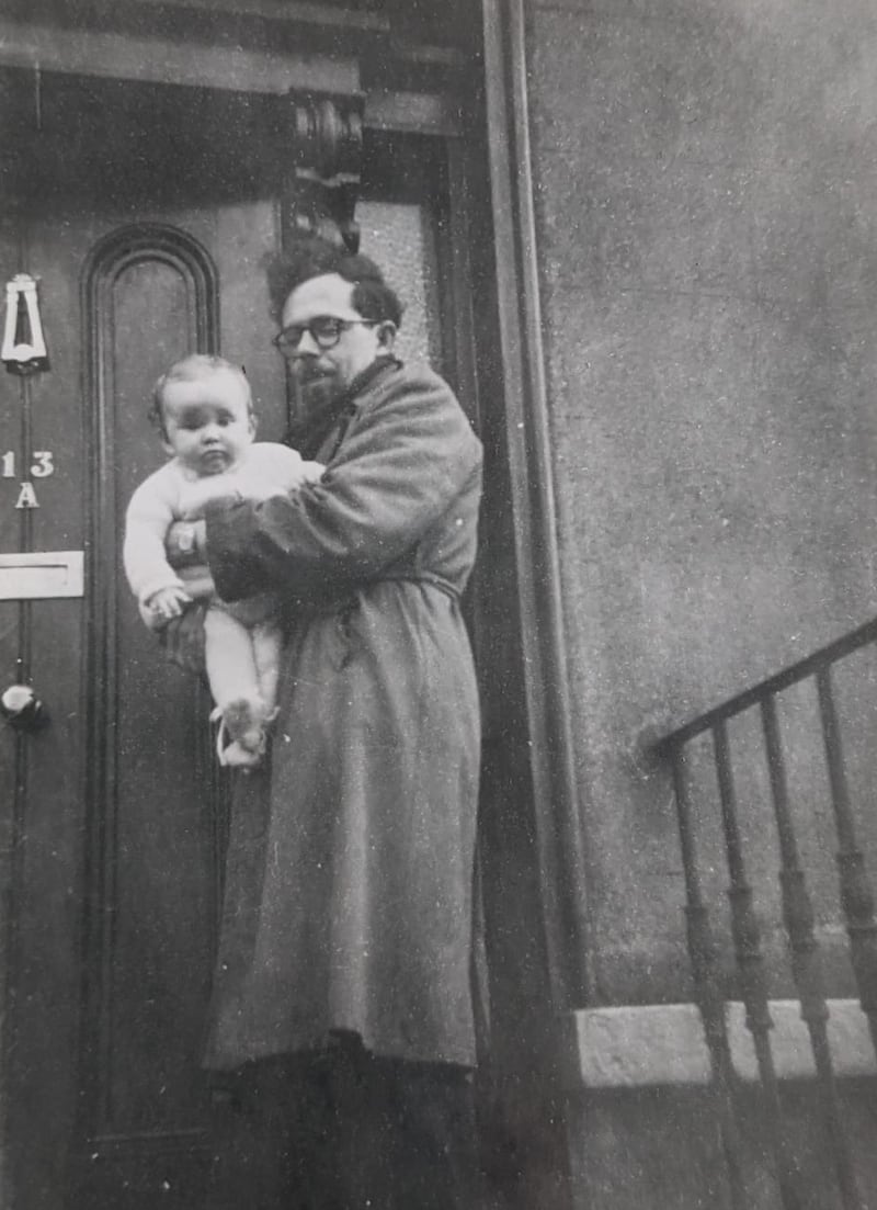 Maurice Kennedy with Maev as a baby