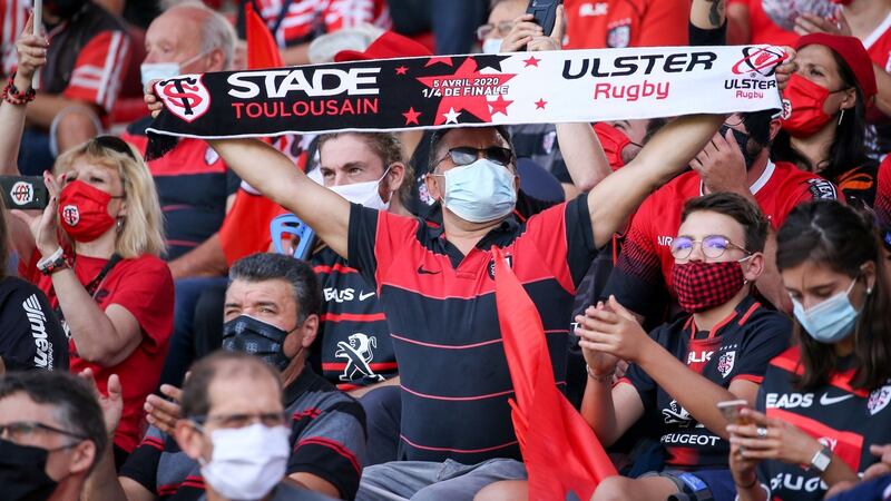 5,000 supporters watched Toulouse’s win over Ulster. Photograph: Fred Scheiber/Getty/AFP