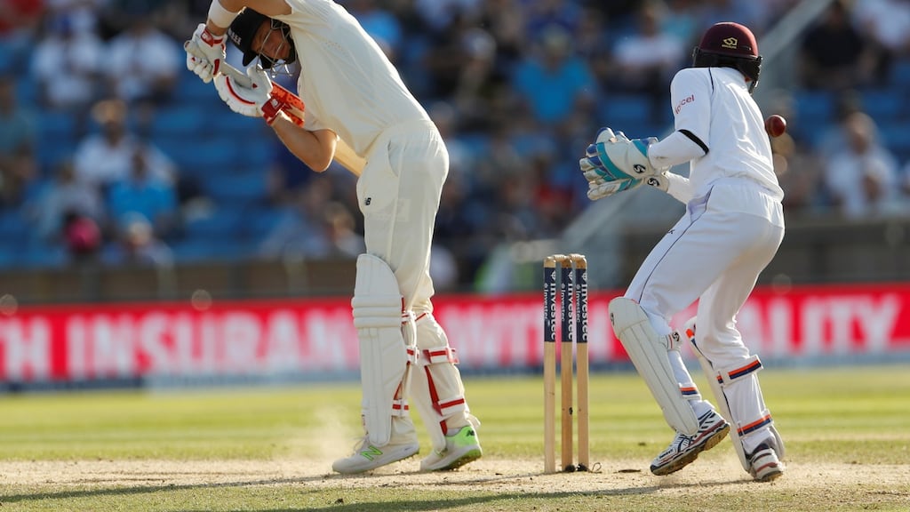 Joe Root in action at the crease at Headingley. Photograph: Reuters/Lee Smith