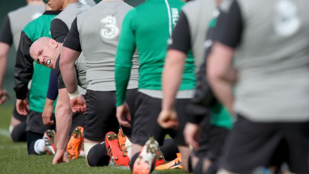On your marks: Paul O’Connell will captain Ireland in their decisive tie against England in the Six Nations. Photograph: Dan Sheridan/Inpho
