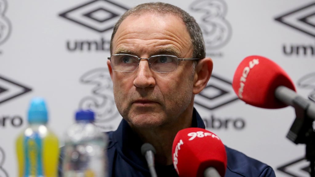 Republic of Ireland manager Martin O’Neill during a press conference in after training in Abbotstown on Monday. Photo: Donall Farmer/Inpho