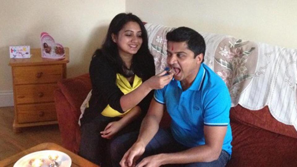 Changing faces: Savita and Praveen Halappanavar at home in Galway in October last year, shortly before Savita’s death