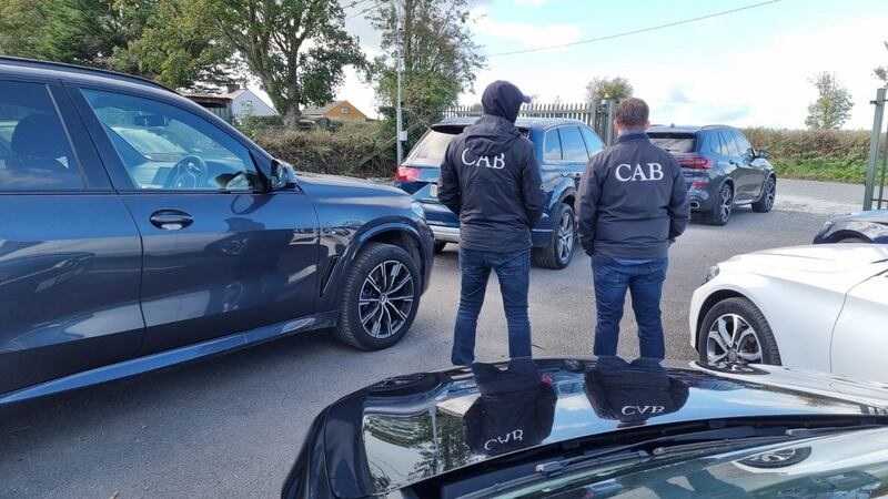 The Criminal Assets Bureau seized vehicles from a car dealership in Co Tipperary. Photograph: An Garda Síochána