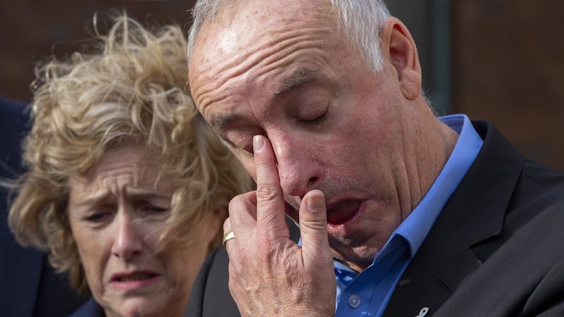 The parents of Grace Millane, David and Gillian Millane speak to media outside Auckland High Court on November 22nd. Photograph: Dave Rowland/Getty Images