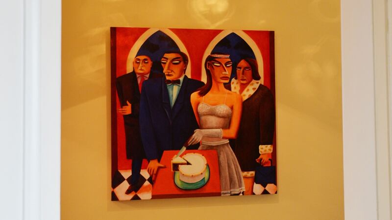 Painting by Graham Knuttel. Photograph: Alan Betson