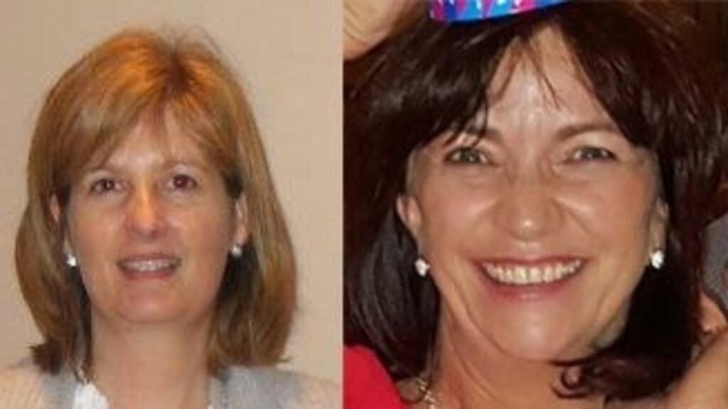 Deirdre Kilmartin (left) and Maureen Dooley were killed in a road accident in Ballinasloe, Co Galway town last Thursday evening. Photographs: Facebook