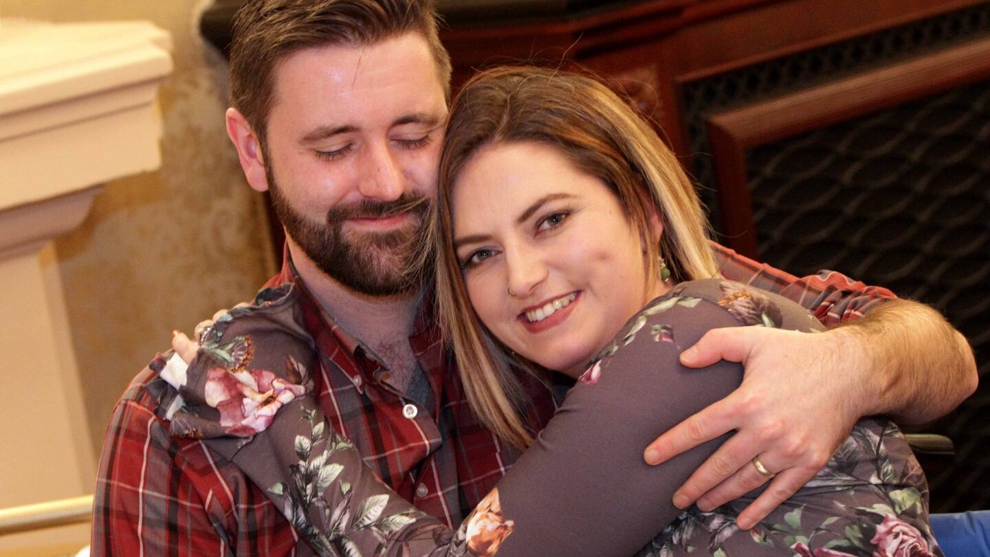 Cork Carer of the Year Martin Nevin and Evie Nevin from Clonakilty, Cork. Photograph: Mark Stedman