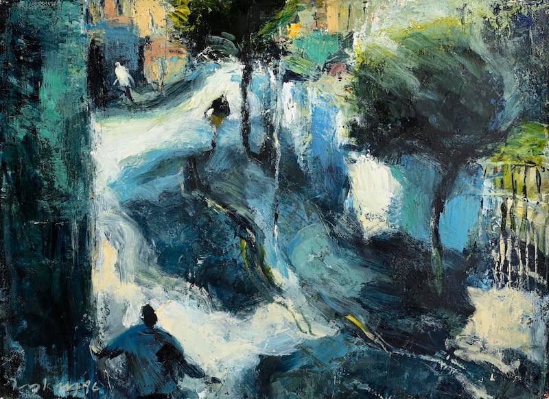Donald Teskey, Street with Figures, €5,000-€7,000