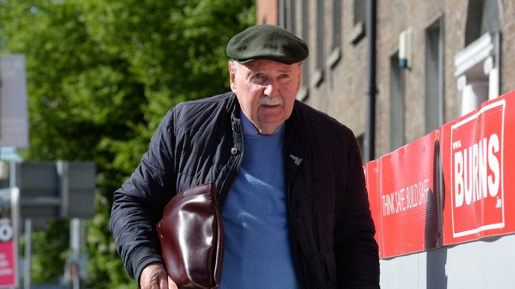 Former INBS chief executive Michael Fingleton, arriving at the inquiry. Photograph: Dara Mac Dónaill