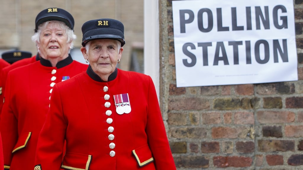 Chelsea Pensioners arrive to cast their votes in the EU referendum in London in June. Photograph: Tolga Akmen/Anadolu Agency/Getty Images