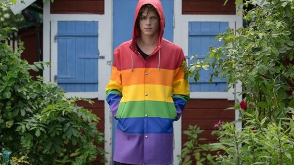Stutterheim’s rainbow rain jacket will be sure to cheer you up in the drizzle