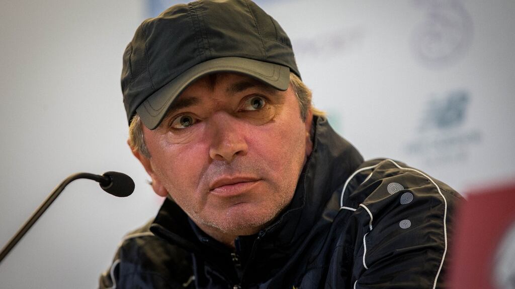 Moldova manager Igor Dobrovolski: “We want the team to play as confidently and as aggressively as possible.” Photograph: Ryan Byrne/Inpho