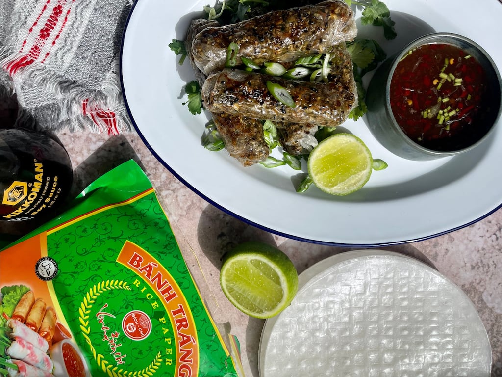 Rice paper spring rolls are crunchy, crisp and addictive once dunked in the dipping sauce