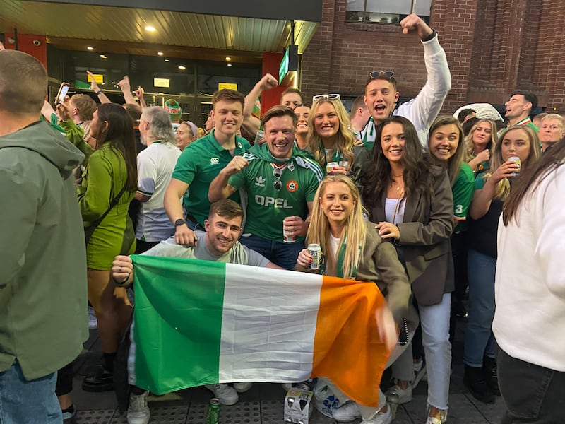 Women's World Cup in Sydney: Luke O'Riordan and friends at Molly Malone's.
