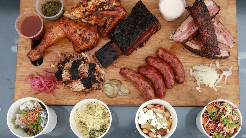 Some of the food on offer at Baste BBQ on Clanbrassil Street in Dublin. Photograph: Laura Hutton/The Irish Times