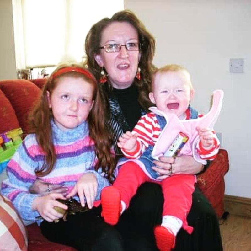 Christmas, 2008: Caitlin, Karen and Erin.