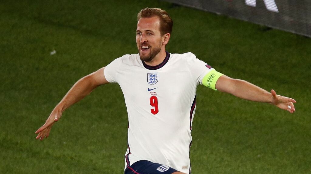 ‘And what a great night to be called Harry – three of those goals were scored by people called Harry!’ Photograph: Alessandro Garofalo/POOL/AFP